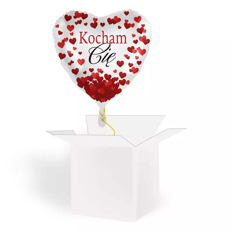 Balon-serce z helem Kocham Cię