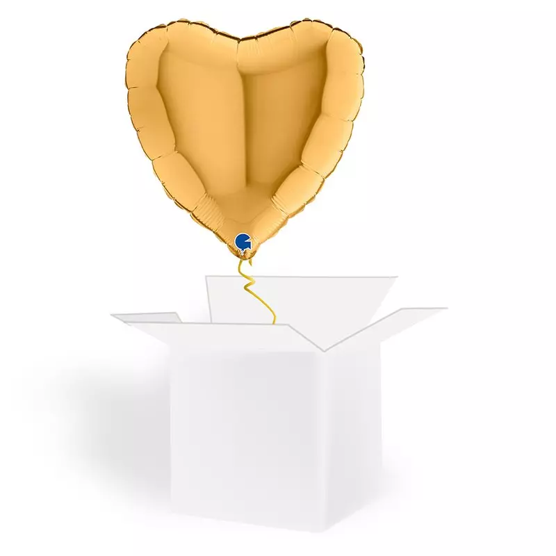 Balon w kształcie serca - Złoty