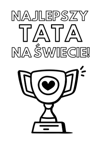 Laurka kolorowanka Puchar dla Taty